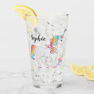 Personalised Unicorn Drinking Glass