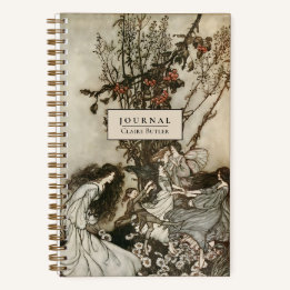 Personalised Vintage Fairies Art Dotted Journal