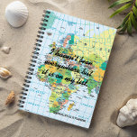 Personalised Vintage Map Planner<br><div class="desc">Vintage Map Planner - Customize this funky planner with your very own travel mantra! Never miss your important appointments or notes. The background of a vintage style world map makes it an absolutely perfect gift for travelers, backpackers or for those who just wander around dreaming about hitting the road and...</div>