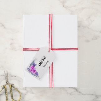 Personalised watercolour floral design gift tags