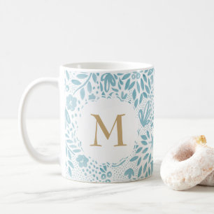 Personalised Watercolour Floral Pattern Mug