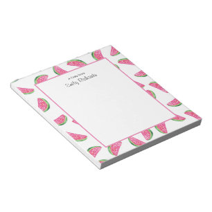 Personalised watermelon patterned Notepad