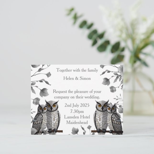 Personalised Wedding  Announcement Postcard (Standing Front)