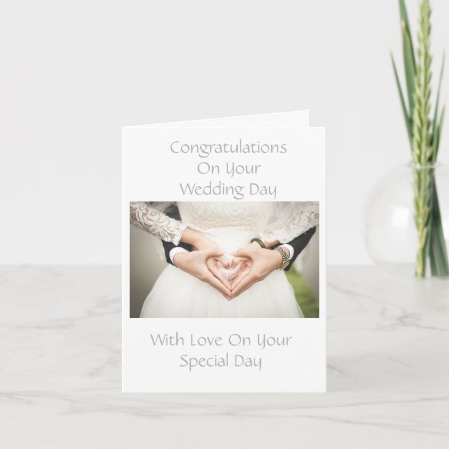 Personalised Wedding Congratulations Card (Front)