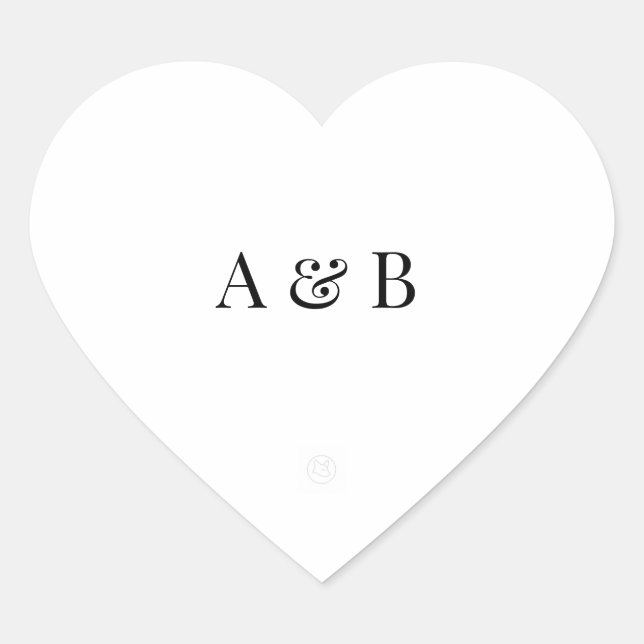 Personalised Wedding Envelope Sticker | Initials (Front)