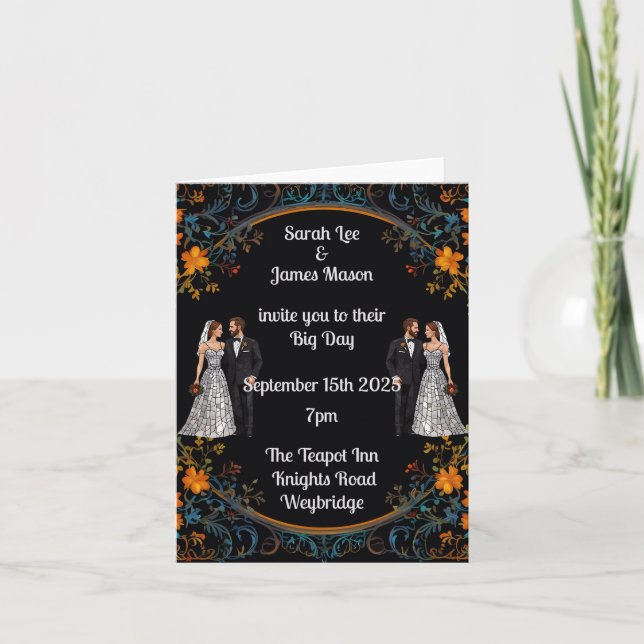 Personalised Wedding Invitations and Invites (Front)