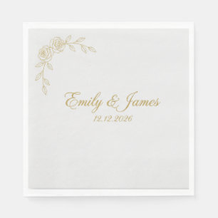 Personalised Wedding Napkins   Custom Foil Stamped