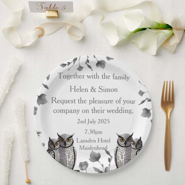 Personalised Wedding  Paper Plate (Wedding)