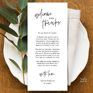 Personalised Wedding Place Setting Thank You Card