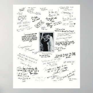 Personalised Wedding Poster For Guest Wishes