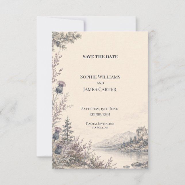 Personalised Wedding Save the Date (Front)