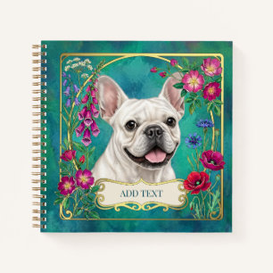 Personalised White French Bulldog Notebook