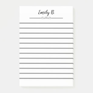 Personalised White Post It Notes With Lines