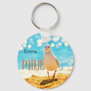 Personalised  with  a seagull keychain