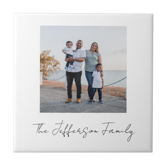 Personalised With Text Instagram Style Photo Tile (Front)