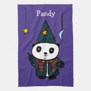 Personalised Wizard Pandy the Panda Kitchen Towel