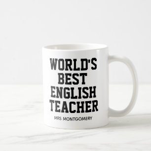 Personalised World's Best English Teacher Coffee Mug