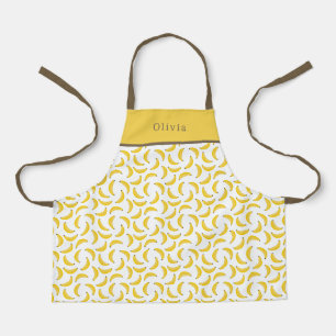 Personalised Yellow Banana Pattern Apron. Apron