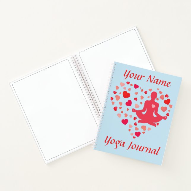 Personalised Yoga Journal, Diary, or Notebook (Inside)