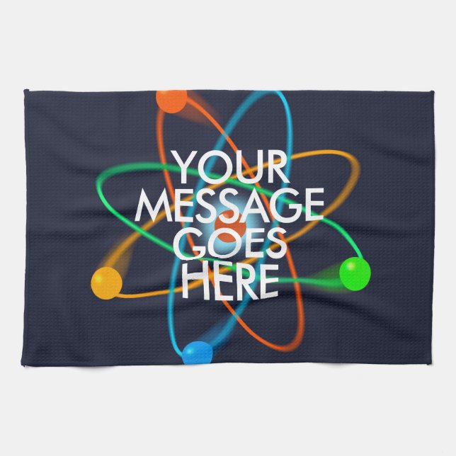 Personalised YOUR MESSAGE Science Kitchen Towel (Horizontal)