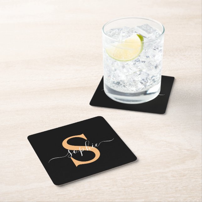 Personalised Your Name, Custom Name, Birthday Gift Square Paper Coaster (Insitu)