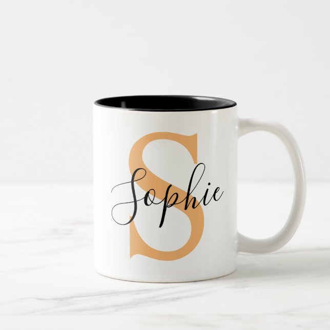 Personalised Your Name, Custom Name, Birthday Gift Two-Tone Coffee Mug (Right)