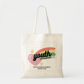 PersonalisedChristian Youth Heart Rainbow Tote Bag