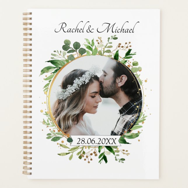 Personalisierbar Foto Hochzeit Planner (Front)