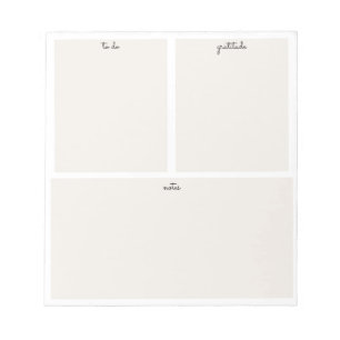 Personalisierbar Modern Beige Weiß Post-it Notepad