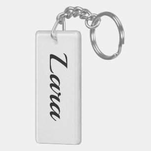 personalisierbar Vorname Lara schwarz weiß Keychain