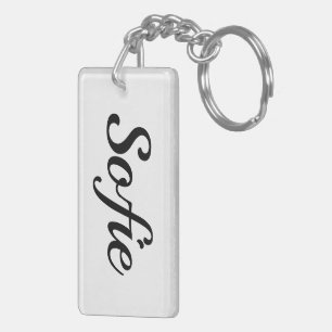 personalisierbar Vorname Sofie schwarz weiß Keychain