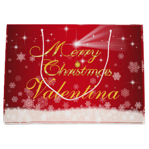 personalisierbare Geschenktüte für Weihnachten Large Gift Bag
