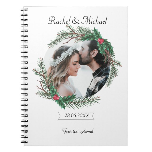 Personalisierbarer Hochzeit Foto Notebook (Front)