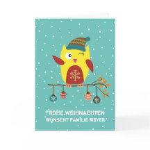 Personalisiert Süsse Weihnachts Eule