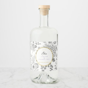 Personalisierte Ginbottle Liquor Bottle Label