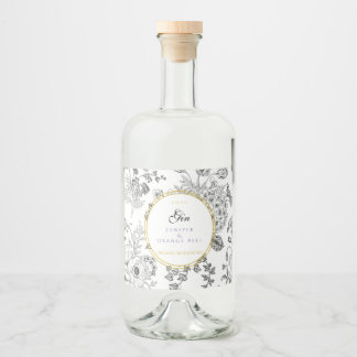Personalisierte Ginbottle Liquor Bottle Label