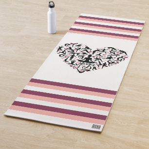 Personalisierte Yoga Matte mit Herz & Name Mat