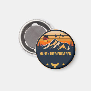 Personalisierter Ortsname Deutschland Runddesign Magnet