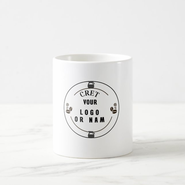 personaliz Custom Business Logo Branded Coffe Mug  (Center)