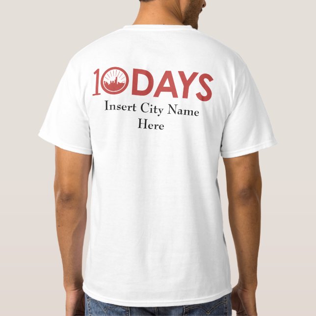 Personalizable 10 Days T-Shirts  (Back)
