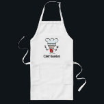 Personalizable apron for men with funny chef image<br><div class="desc">Personalizable apron for men with funny chef image. Cooking gifts with funny cartoon,  cute sayings,  quotes and humourous jokes. Customize and personalize products with your own text or name. Create gifts relates to cooking,  baking,  bbq,  food and more. Dinner party designs.</div>
