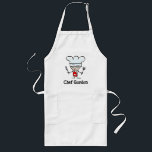 Personalizable apron for men with funny chef image<br><div class="desc">Personalizable apron for men with funny chef image. Cooking gifts with funny cartoon,  cute sayings,  quotes and humourous jokes. Customize and personalize products with your own text or name. Create gifts relates to cooking,  baking,  bbq,  food and more. Dinner party designs.</div>