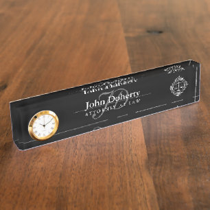 Personalizable ATTORNEY AT LAW Nameplate