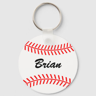 Personalizable baseball keychains