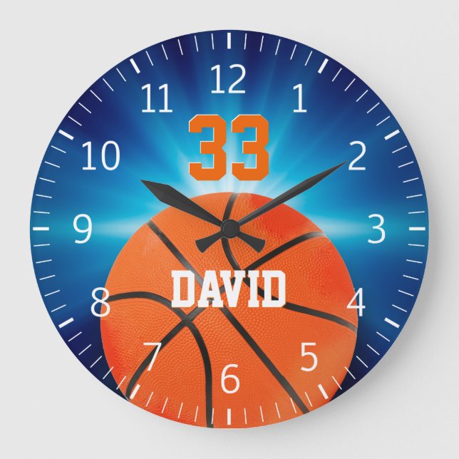 Personalizable Basketball | Player No Large Clock (Front)