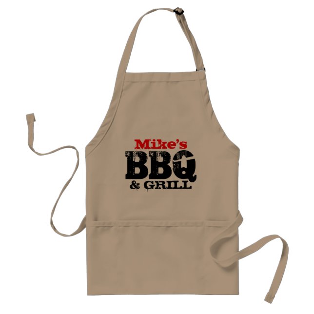 Personalizable BBQ apron for men (Front)