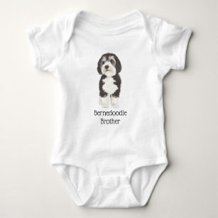 Personalizable Bernedoodle Baby Bodysuit
