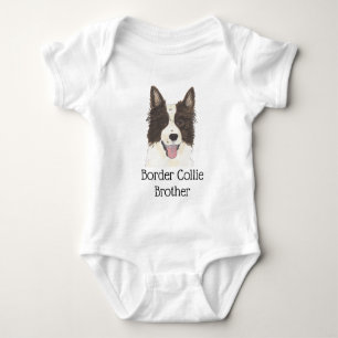 Personalizable Border Collie Dog Baby Bodysuit