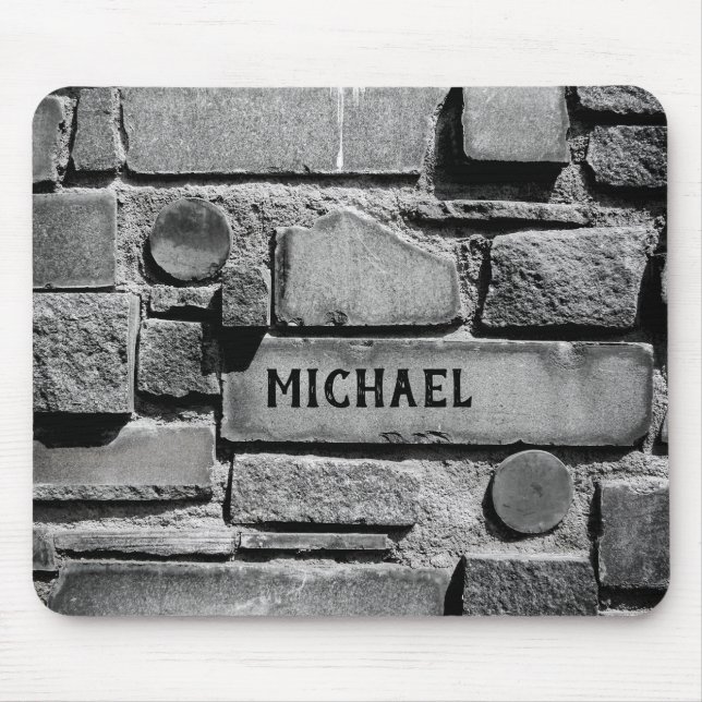 Personalizable Brick Wall Cool Arrangement Mouse Pad (Front)