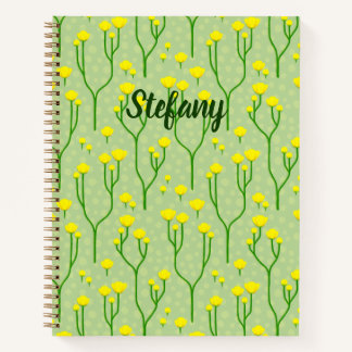Personalizable Buttercup Meadow Notebook